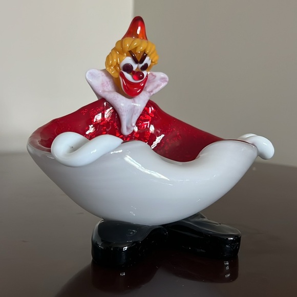 Murano Blown Glass Sculptured Whimsical Clown - Picture 2 of 13